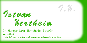 istvan wertheim business card